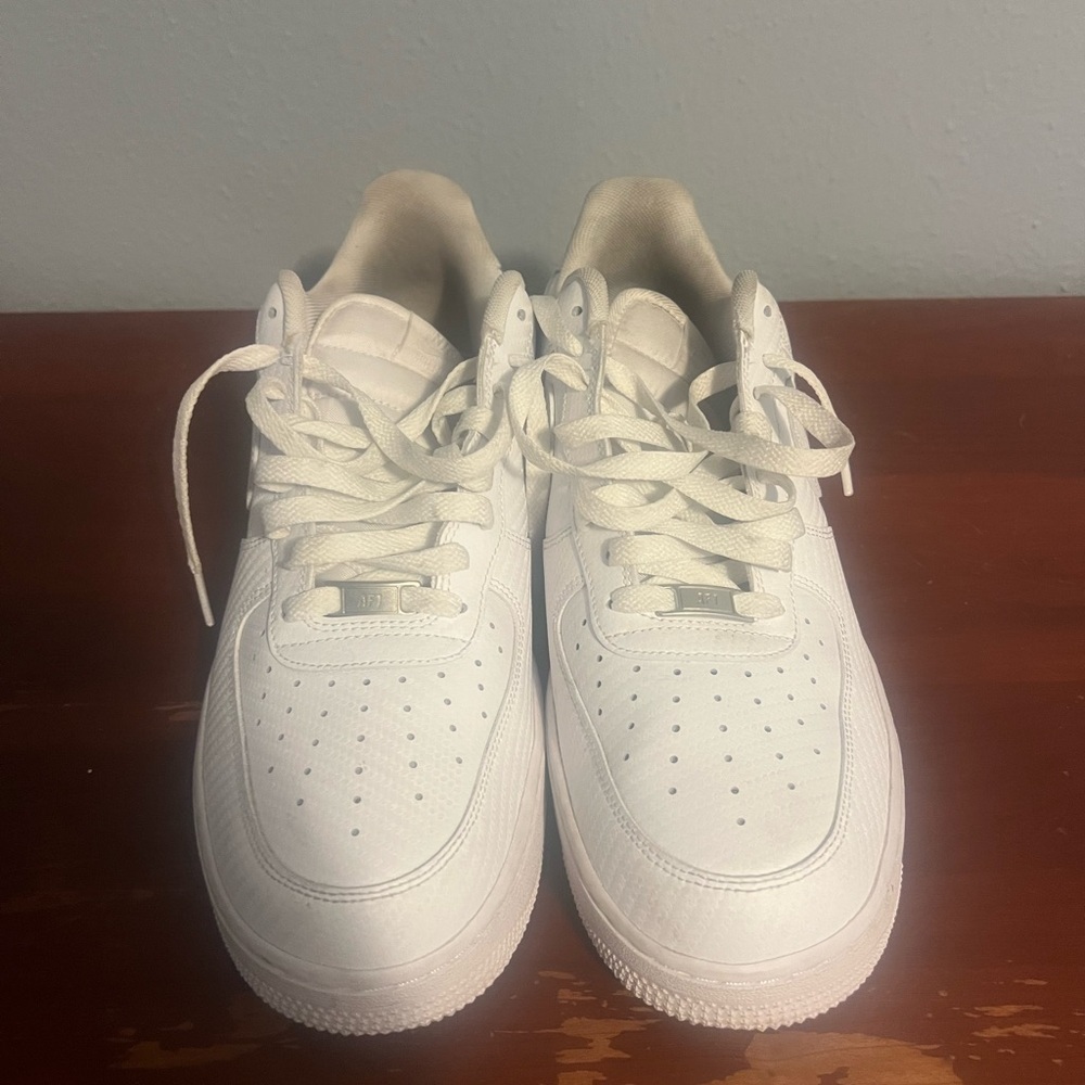 Nike Air Force 1 White Sneakers - Picture 3 of 7